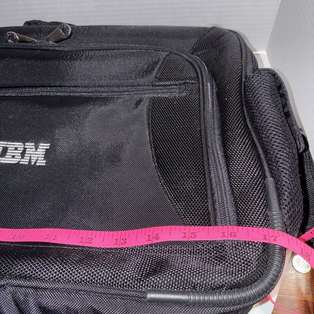 Vintage Black Nylon IBM Laptop Briefcase Messenger Bag - Picture 13 of 14